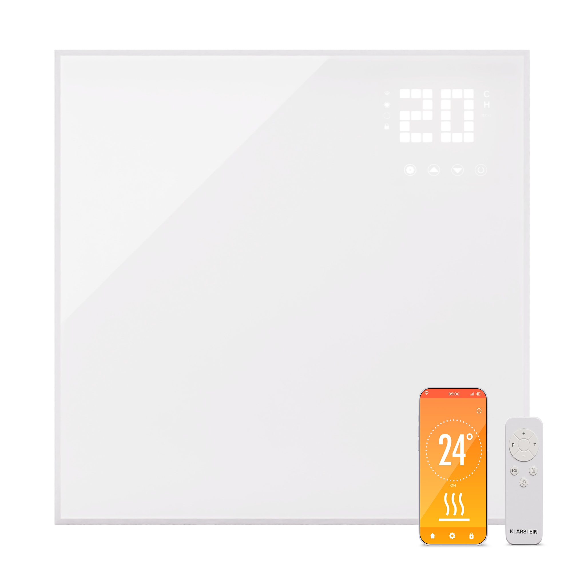 Klarstein Wonderwall Smart Bornholm, infracrvena grijalica, 70x60cm, App, 360W