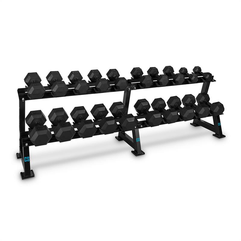 Capital Sports Dumbbell rack set, stalak za utege, set, 20 mjesta, 10 x par utega