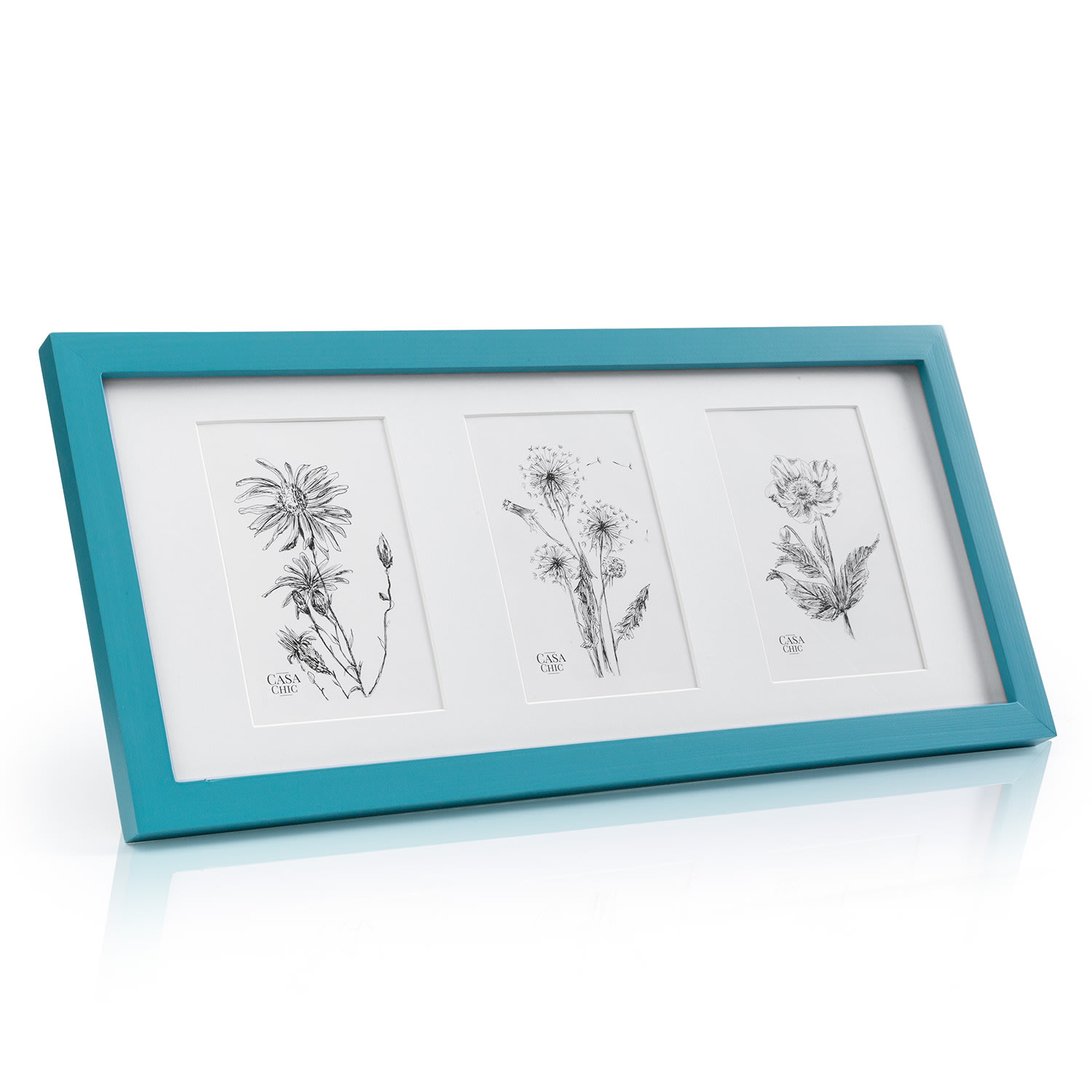 Casa Chic Moorgate, pravokutni okvir za slike, 1 okvir za 3 slike, 15 x 10 cm, nosač, drvo