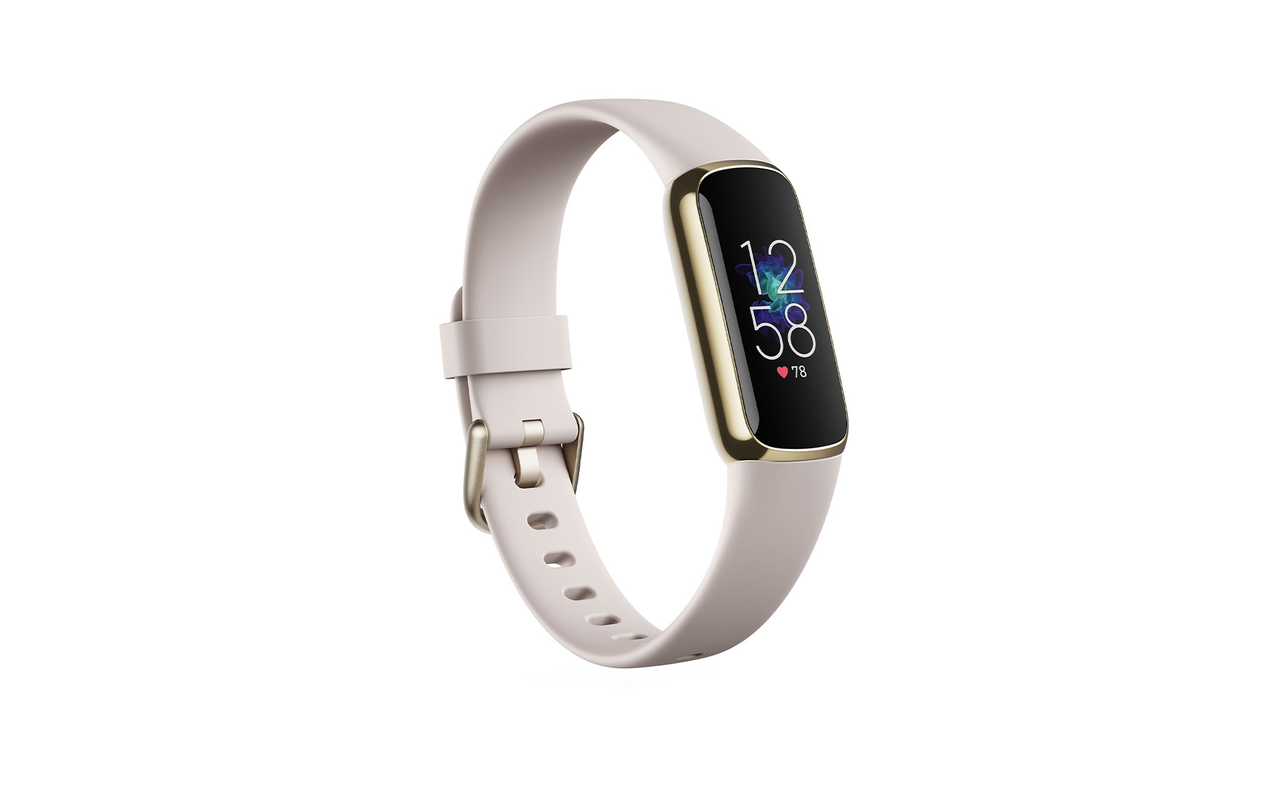 Fitbit Luxe sportska narukvica , Soft Gold/White