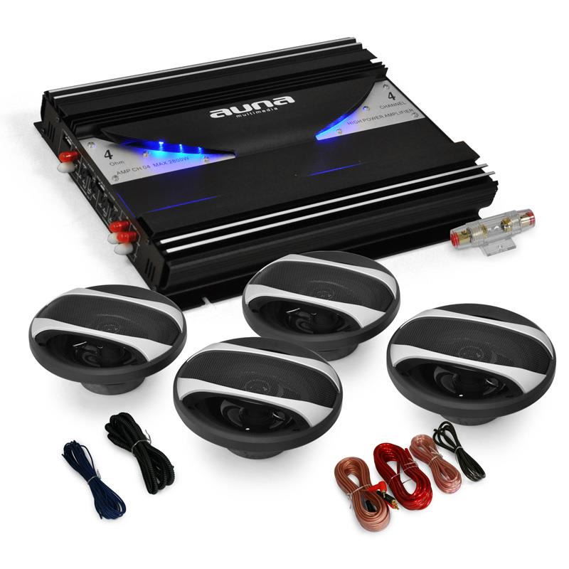 Auna 4.0 BLACK LINE 400 STEREO SISTEM POJAČALO ZVUČNIK 2800W