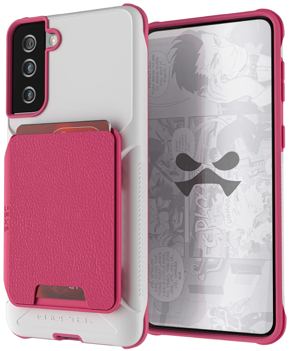 Maska Ghostek Exec4 Pink Leather Flip Wallet Case for Samsung Galaxy S21 Plus