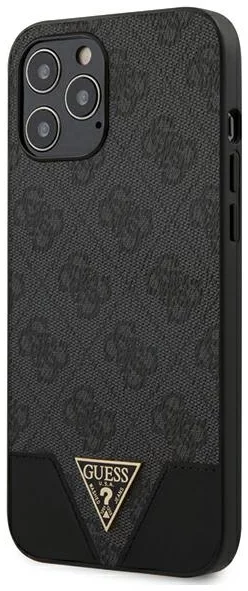 Maska Guess GUHCP12LPU4GHBK iPhone 12 Pro Max 6,7" grey hardcase 4G Triangle Collection (GUHCP12LPU4GHBK)