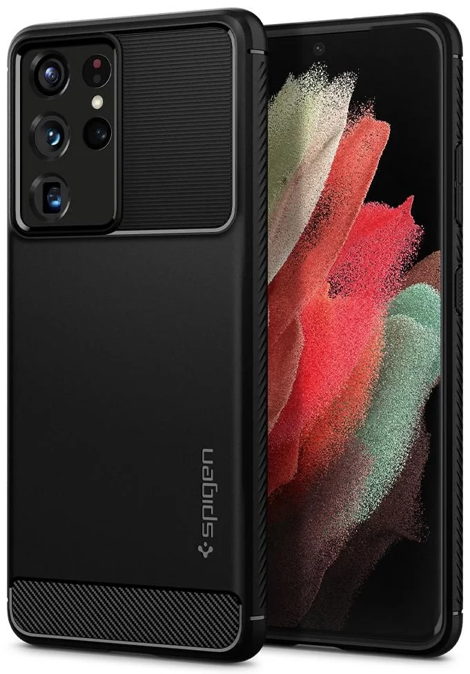 Maska Spigen Rugged Armor, black - Galaxy S21 Ultra (ACS02349)