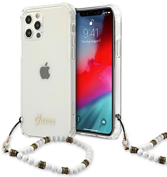Maska Guess GUHCP12LKPSWH iPhone 12 Pro Max 6,7" Transparent hardcase White Pearl (GUHCP12LKPSWH)