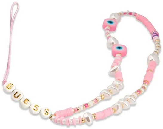 Guess pendant GUSTSHPP Phone Strap pink Beads Shell (GUSTSHPP)