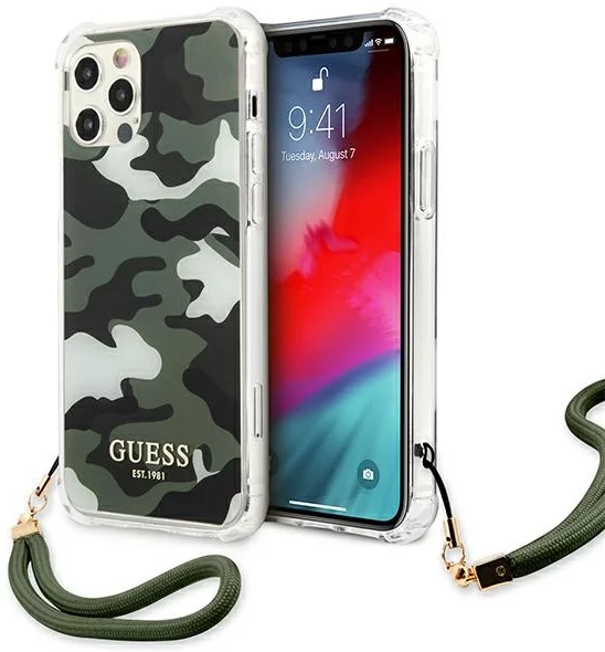 Maska Guess GUHCP12MKSARKA iPhone 12/12 Pro 6,1" khaki hardcase Camo Collection (GUHCP12MKSARKA)