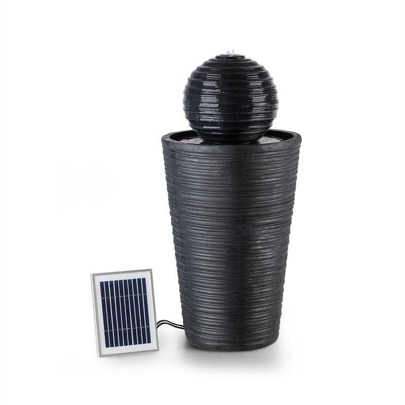 Blumfeldt Liquitorre, solarna fontana, 200l/h, solarni panel, 2W, baterija, LED svjetlo, polyresin