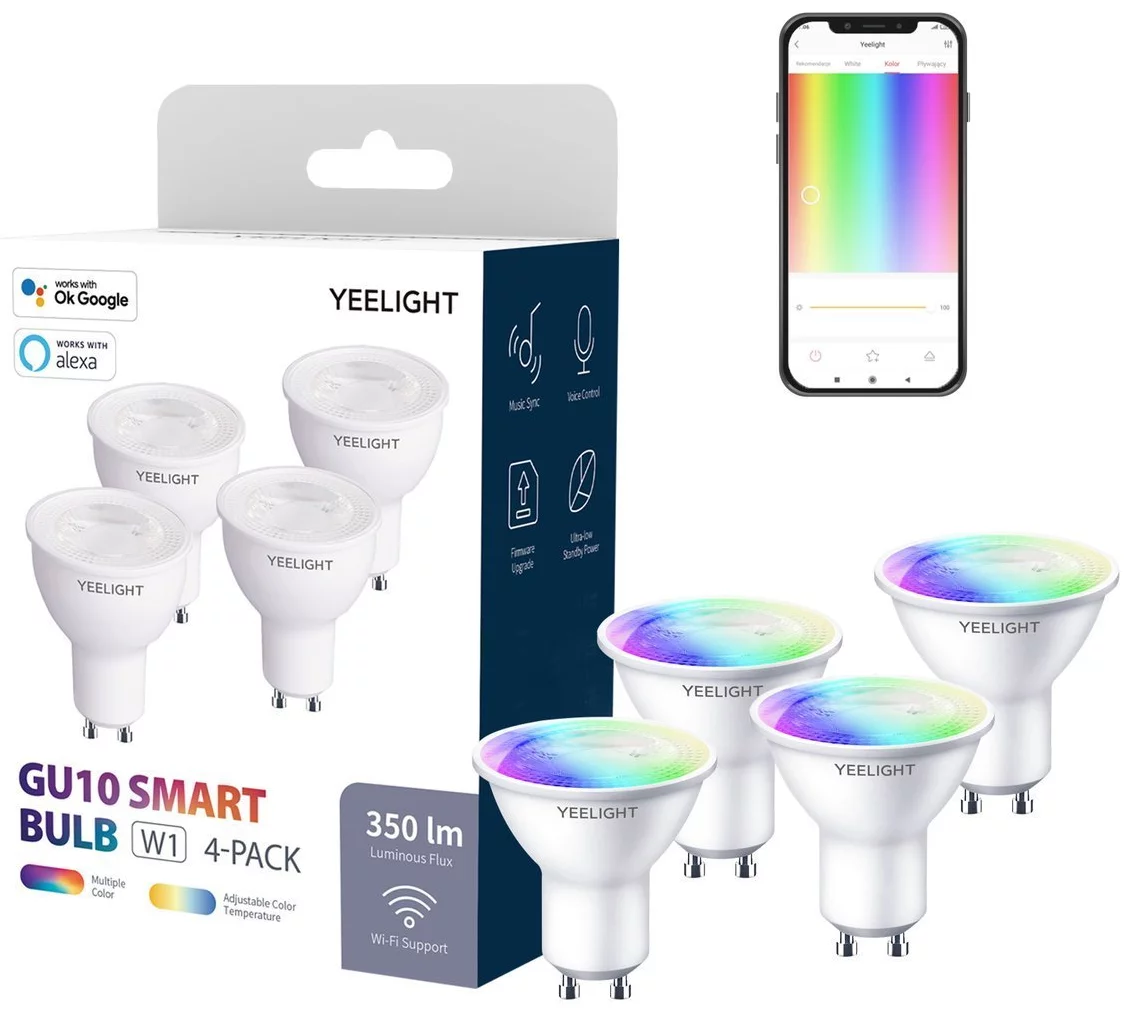 Yeelight GU10 Smart Bulb W1 (color) - 4pcs