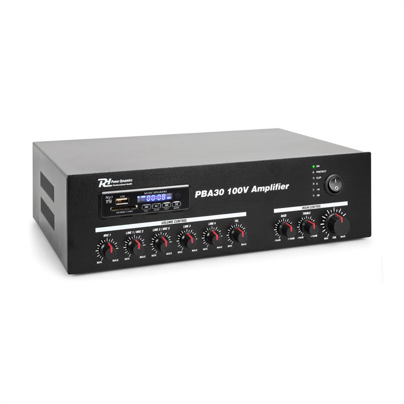 Power Dynamics PBA30, 100 V pojačalo, 30W, USB/SD, MP3, bluetooth