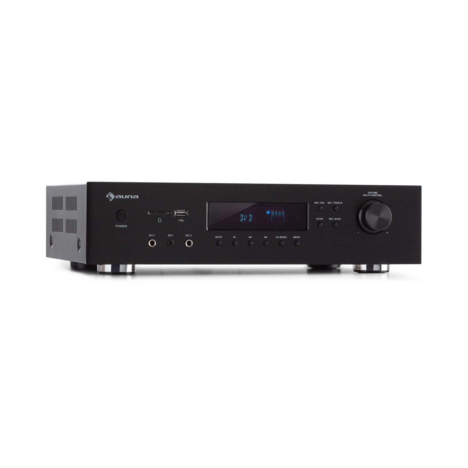 Auna AMP-H260, pojačalo, 2 x 100 W + 3 x 20 W RMS, BT, opt./koaks. digitalni ulaz, crna