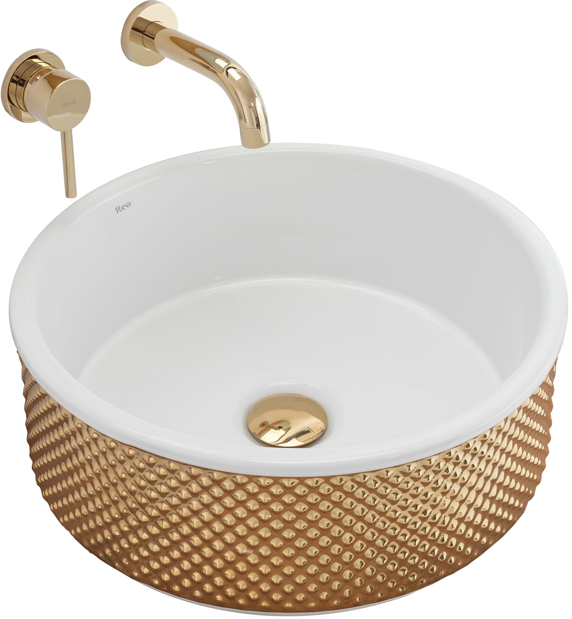 Nadgradni umivaonik Rea Helen Gold White