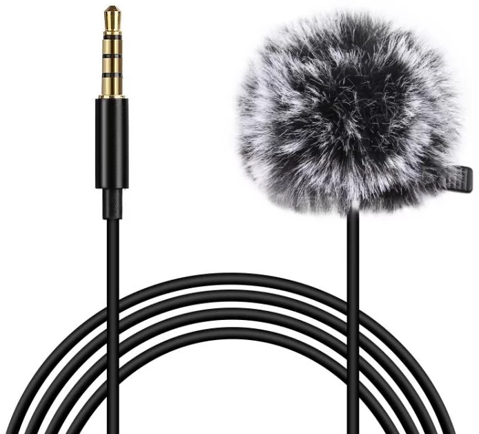 Mikrofon Puluz Jack Lavalier Wired Condenser Recording Microphone 1.5m jack 3.5mm PU424