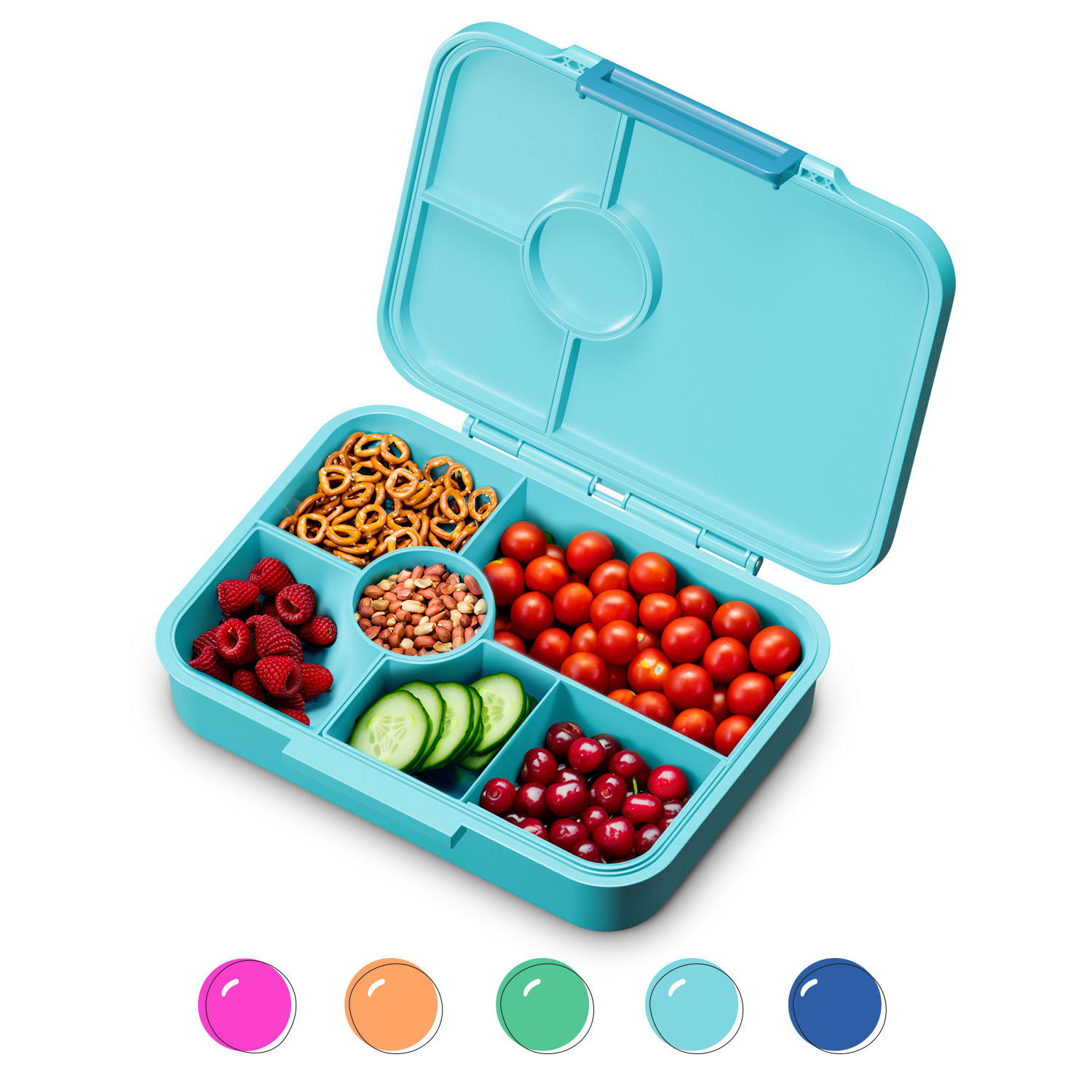 schmatzfatz Lite, deseta kutija, 6 odjeljaka, 20,8 × 4,5 × 15 cm (Š × V × D), bez BPA, ekstra lagan Tritan
